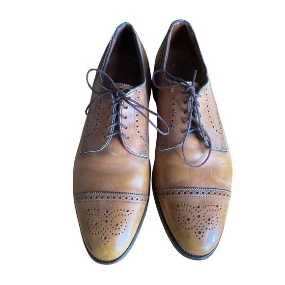 Allen Edmonds Sanford Mens Brown Leather Oxford Dress Shoes Size 13 - Picture 2 of 8